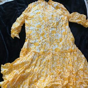 ME+EM Yellow Floral Dress